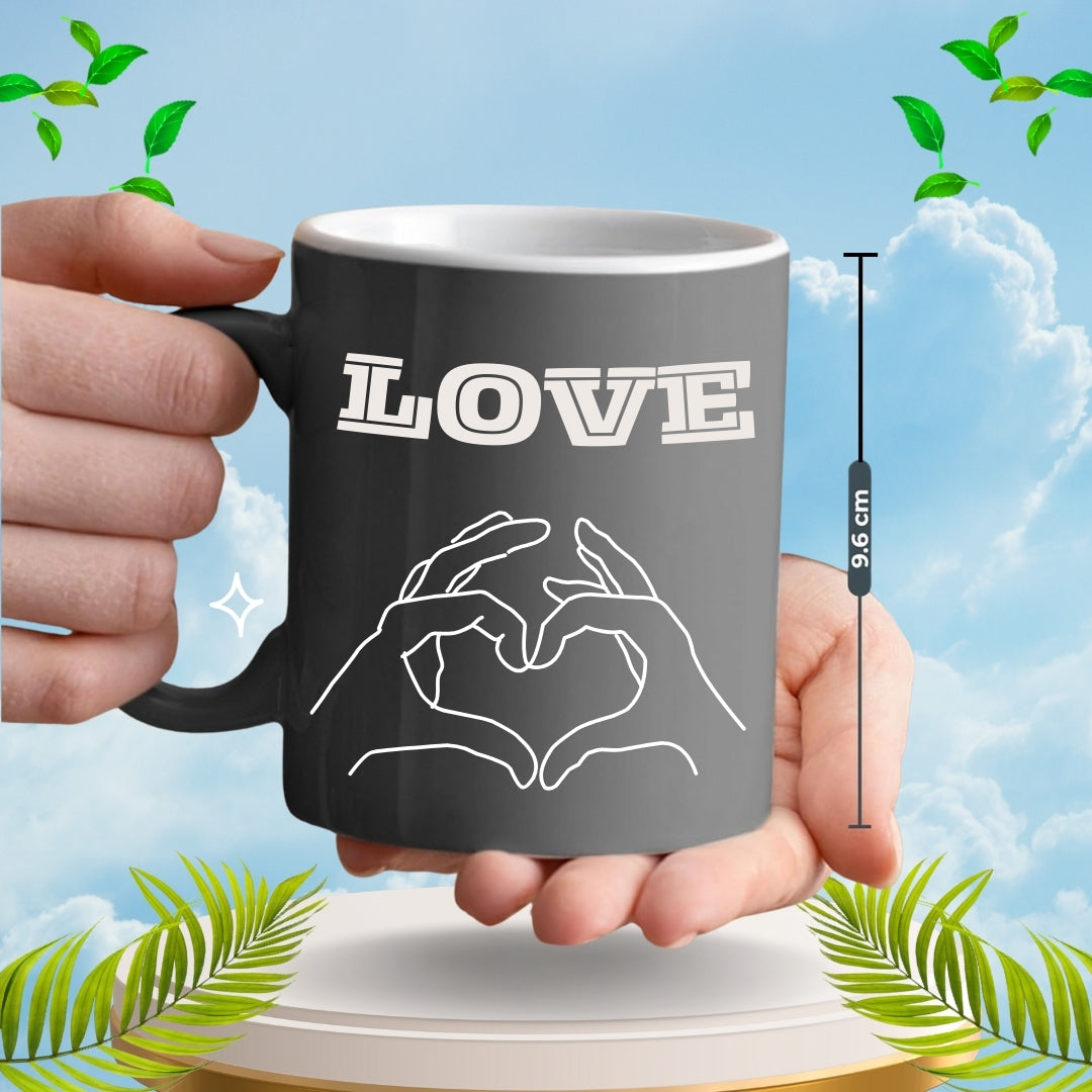 Grey 528 Love Ceramic Mug – 330ml