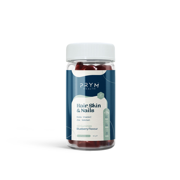 Prym Health Blueberry Biotin, Vitamin C, Zinc & Selenium Gummies - 60 Pieces